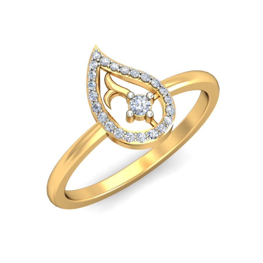 Anillo Gota Serena Joyería M de León Oro 10K