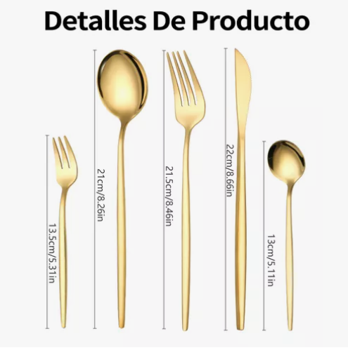 Juego De Cubiertos De Acero Inoxidable Con Base