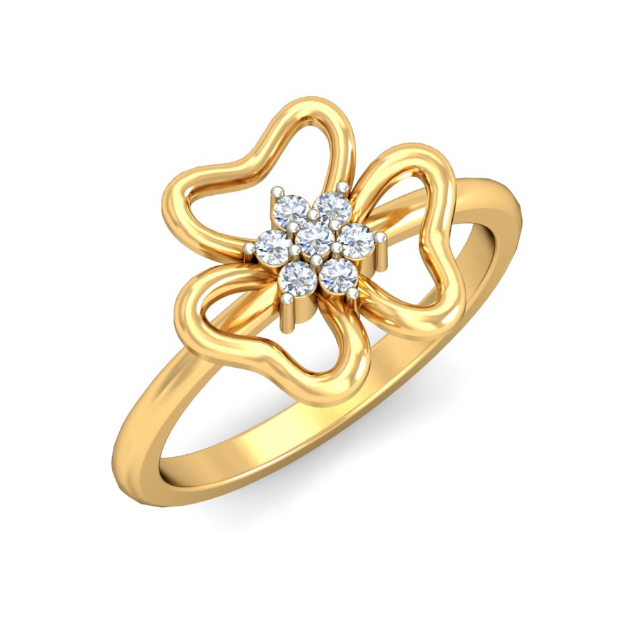 Anillo Corona Brillante Joyería M de León Oro 10K