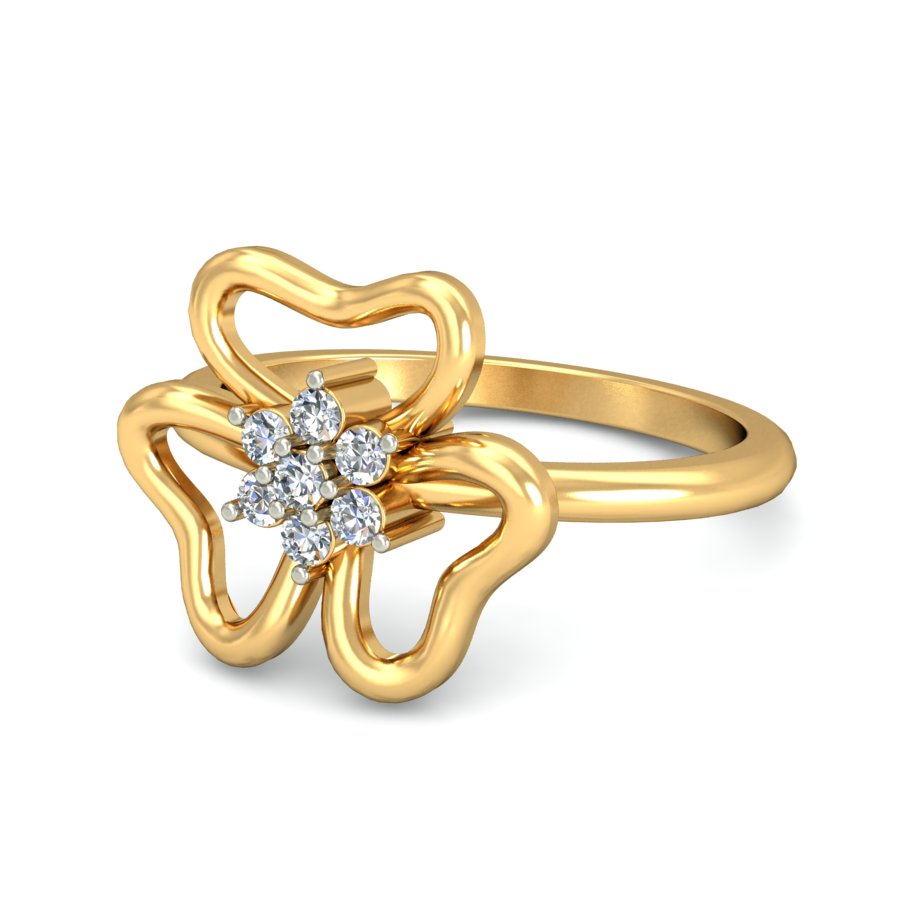 Anillo Corona Brillante Joyería M de León Oro 10K