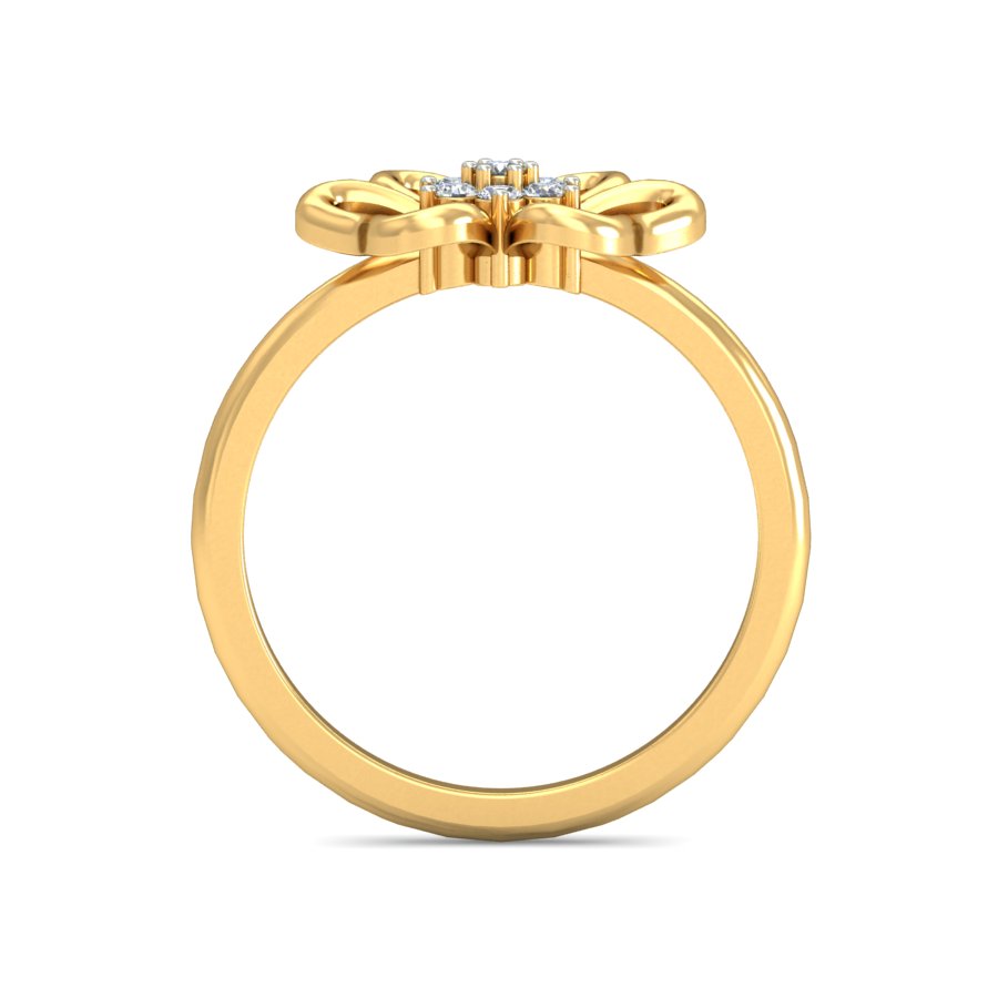 Anillo Corona Brillante Joyería M de León Oro 10K