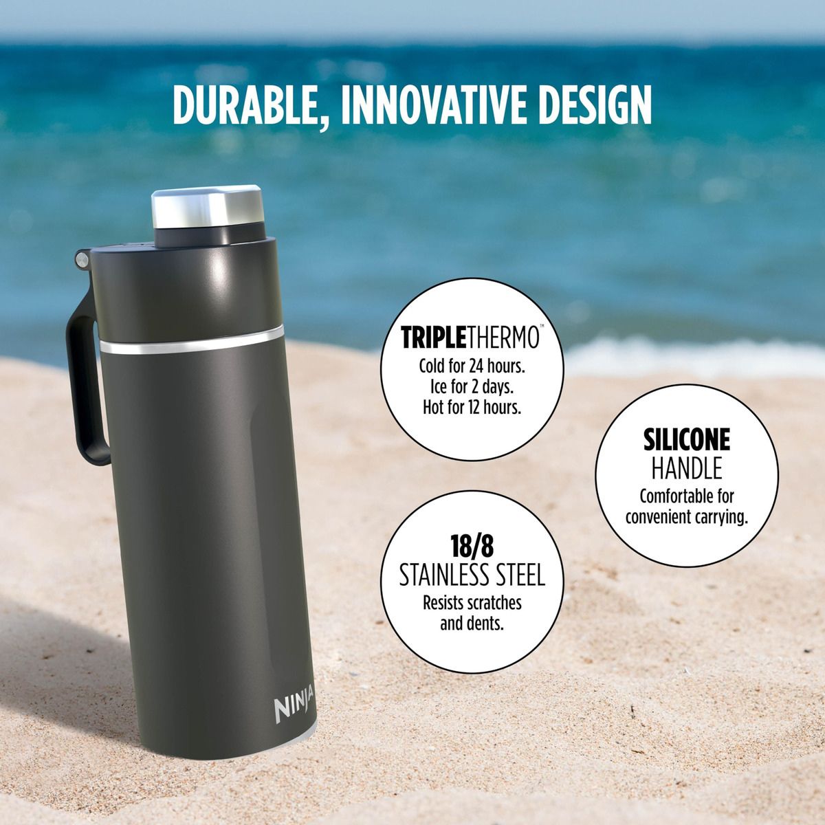 Vaso Térmico De Viaje Ninja DW2401BK Hasta 700 ml 24 Horas