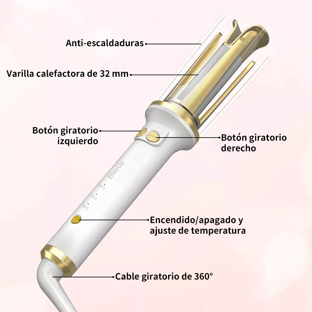 Blesup Rizadora Cabello Automática Cerámica 25mm Profesional