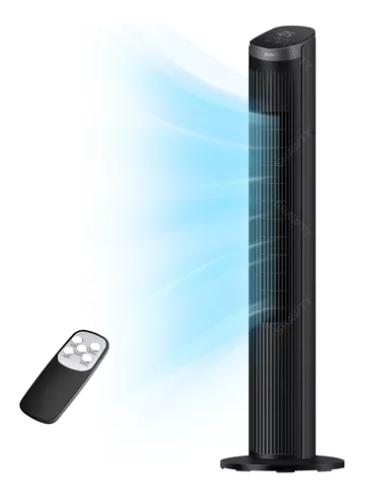 Ventilador De Torre,  40 Pulgadas 100cm Con Control Remoto, 5 Velocidades