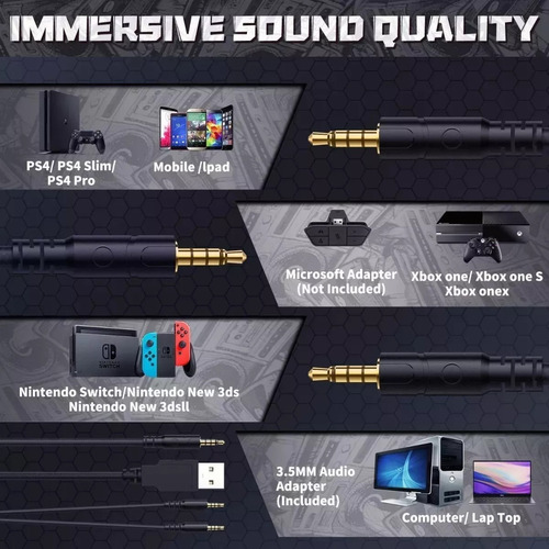 Audifonos Gamer Luz Rgb Con Microfono Onikuma X25