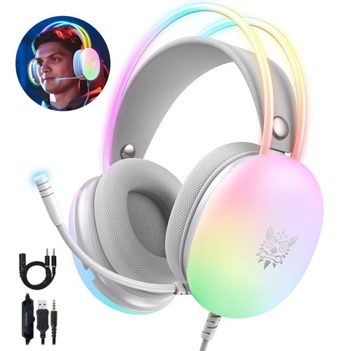 Audifonos Gamer Luz Rgb Con Microfono Onikuma X25