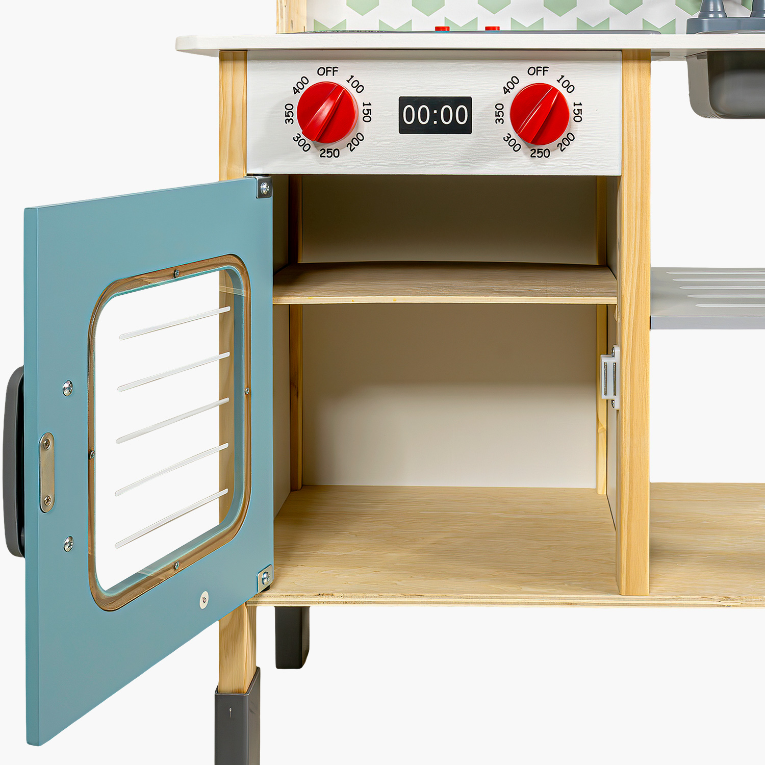 Cocinita Juguete Niña Madera Accesorios Luz Sonido Pizarron Little Monkey