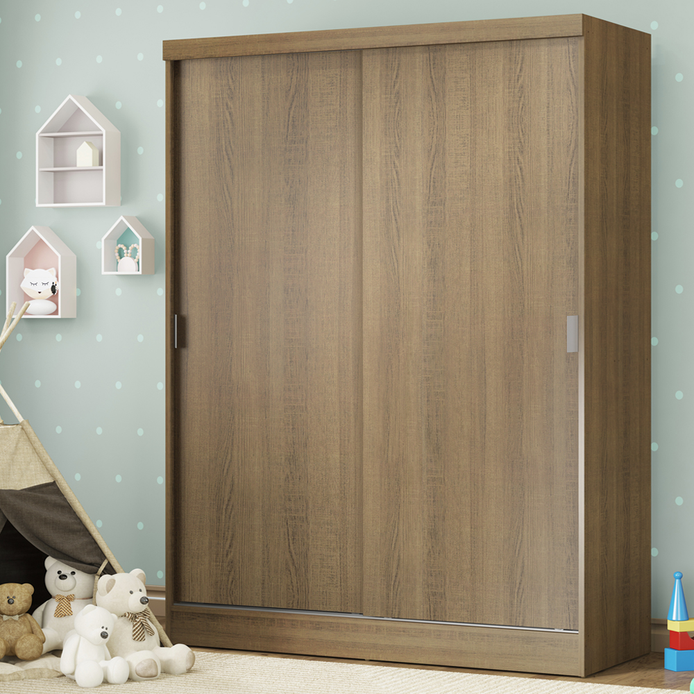 Ropero Closet Madesa Nick 2 Puertas Corredizas Y 2 Cajones N