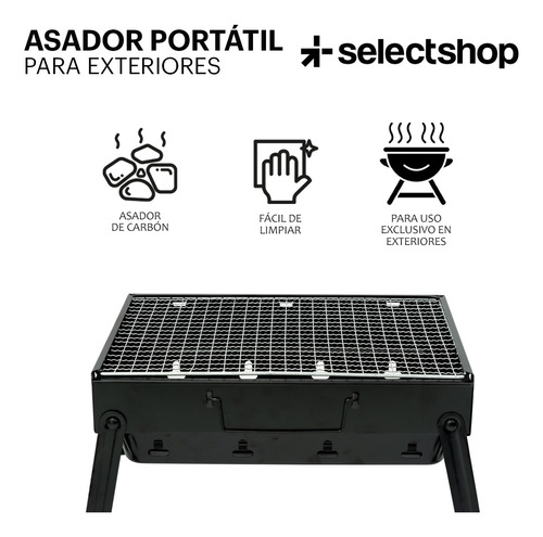 Asador Parrilla Carbón Grill Cocina Bbq Portátil Cocina