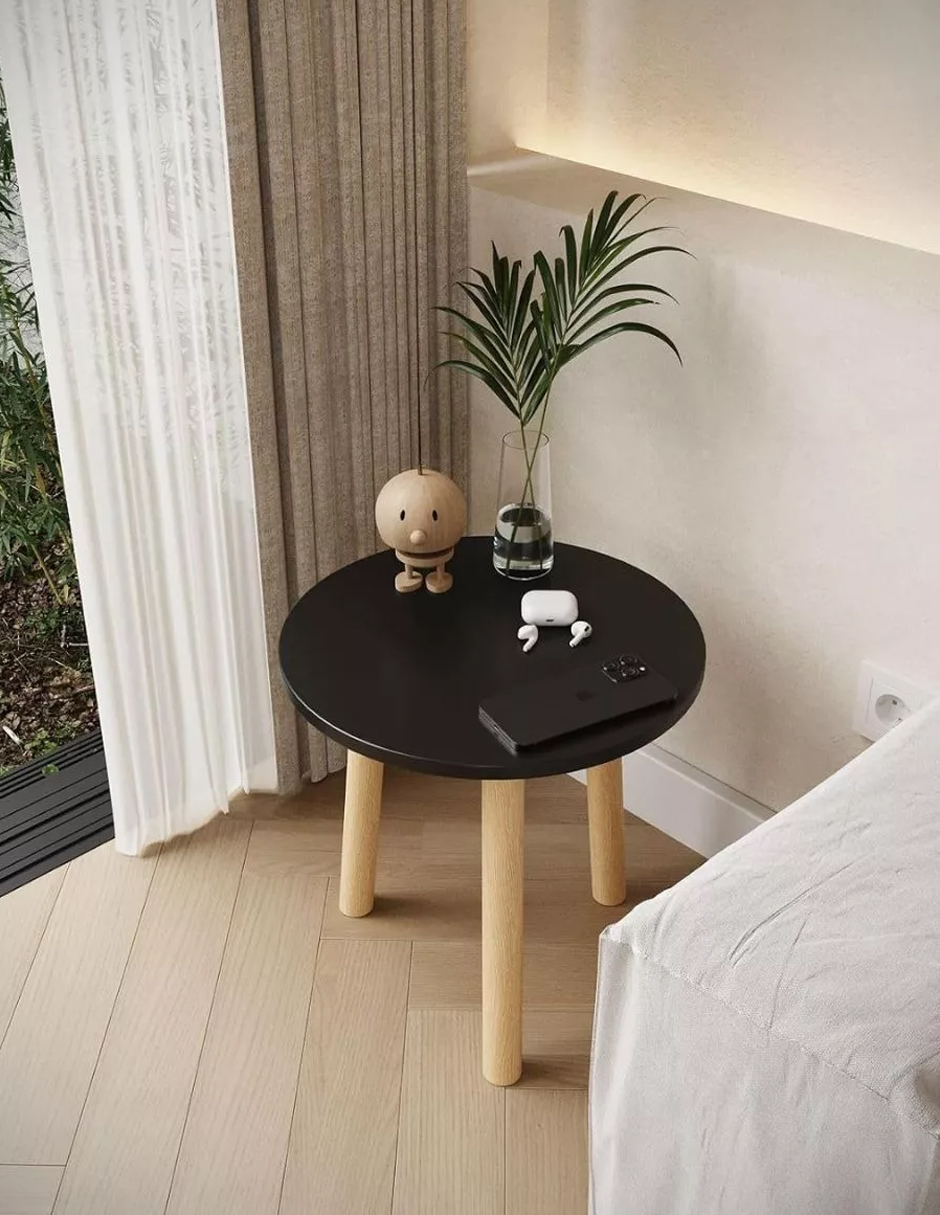 Mesa Auxiliar De Lámpara O Libros Pro, Mueble O Librero Color Negro