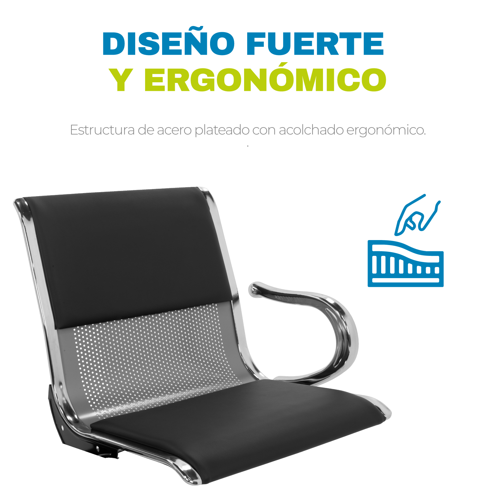 Banca De Espera Tandem 4 Plazas Onof Consultorio Hospital