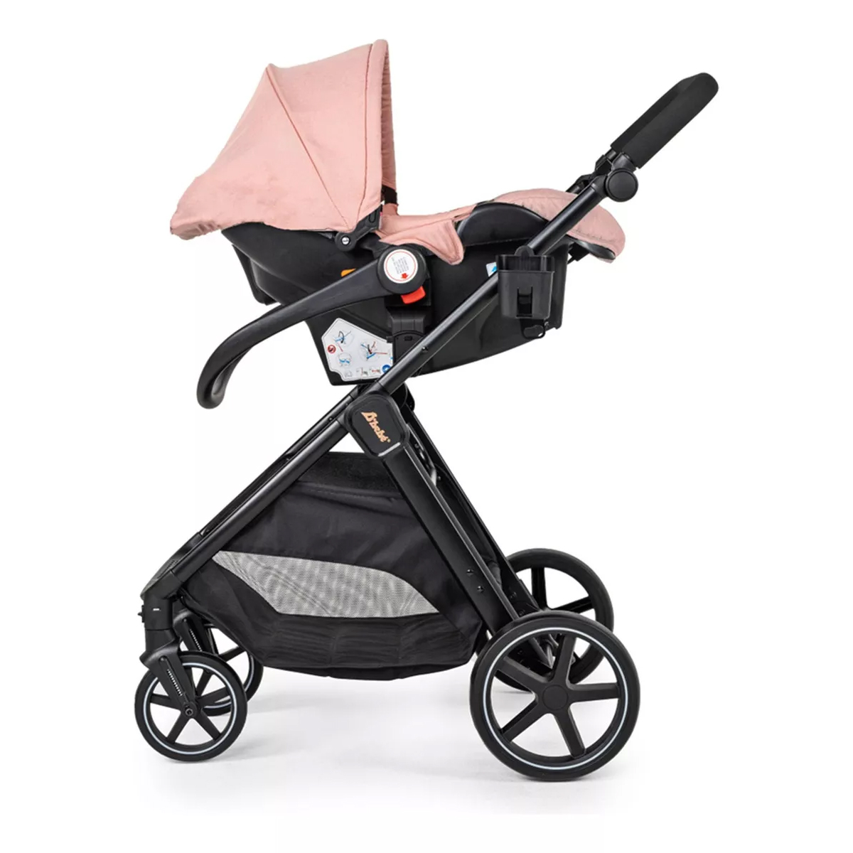 Carriola D Bebe Sistema De Viaje Travel System King Con Autoasiento 1a Etapa Rosa