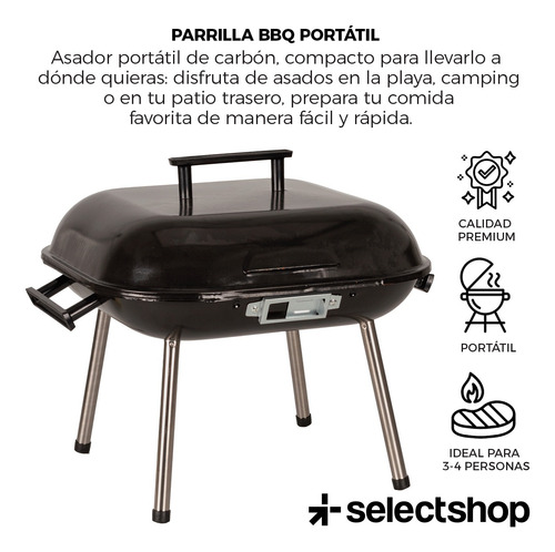 Asador Parrilla Bbq Carbón Grill Ligero Portátil Cocina