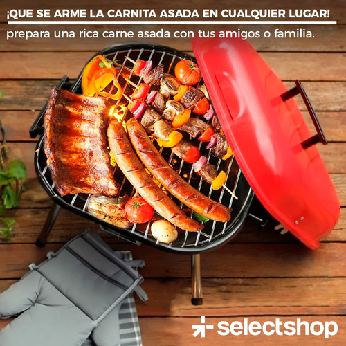 Asador Parrilla Bbq Carbón Grill Ligero Portátil Cocina