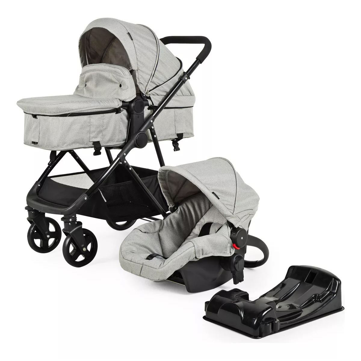 Carriola D Bebe Sistema De Viaje Travel System Prince Con Autoasiento Gris