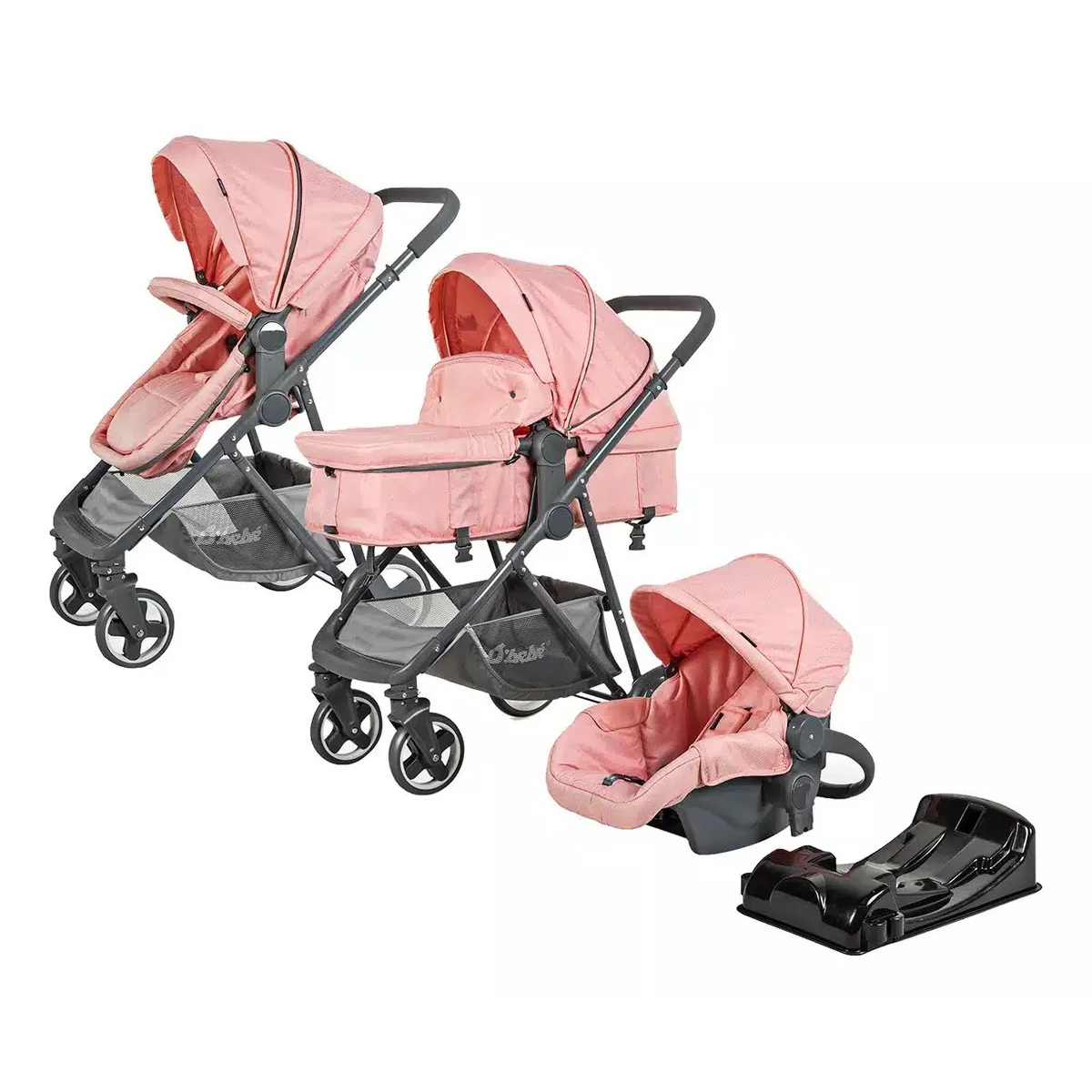 Carriola D Bebe Sistema De Viaje Travel System Prince Con Autoasiento Rosa
