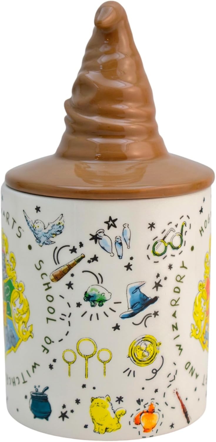Harry Potter  Tarro Hogwarts Taza Tapa 3D Sombrero seleccionador Ceramica capacidad 532ML