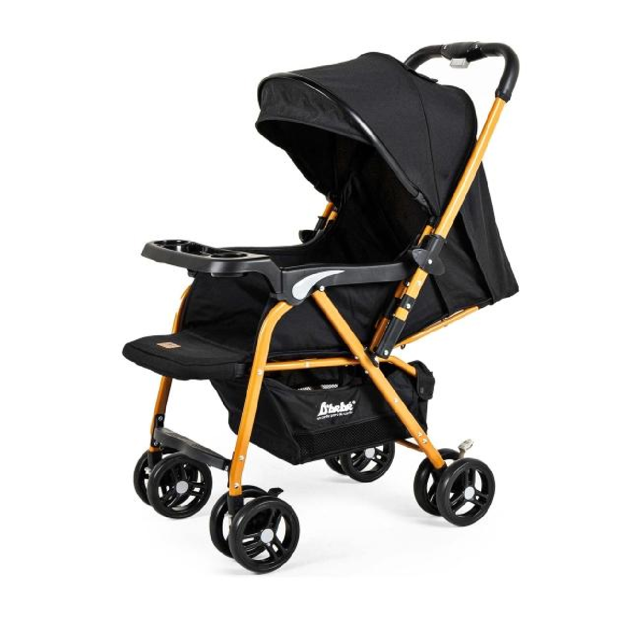 Carriola D Bebe Lal Plegable Reversible Con Portavasos Negro