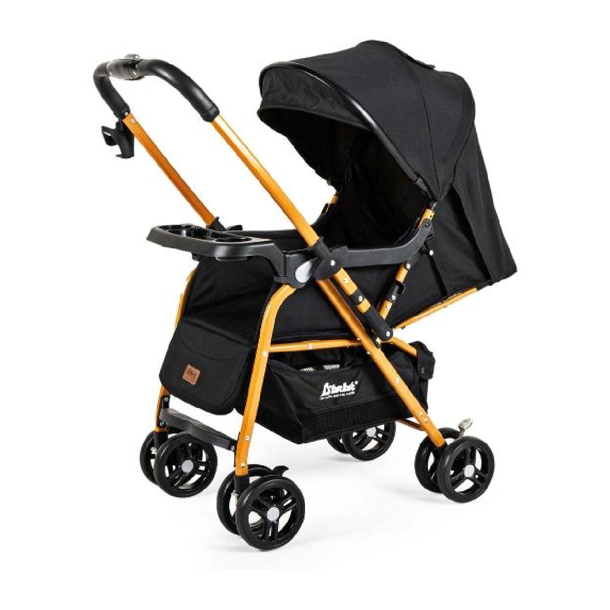 Carriola D Bebe Lal Plegable Reversible Con Portavasos Negro