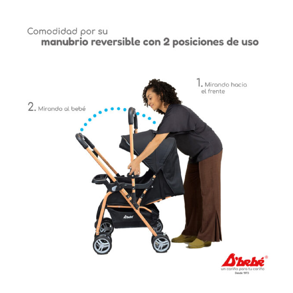 Carriola D Bebe Lal Plegable Reversible Con Portavasos Negro