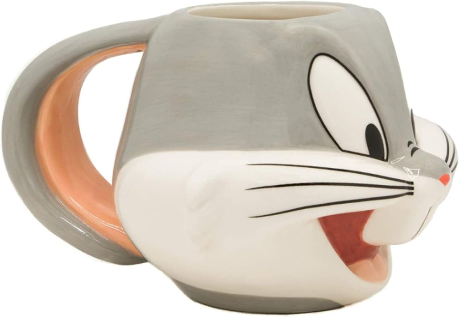 Bugs Bunny Taza 3D con Asa en Forma de Orejas de Ceramica Capacidad 650ml  Warner Bros Looney Tunes