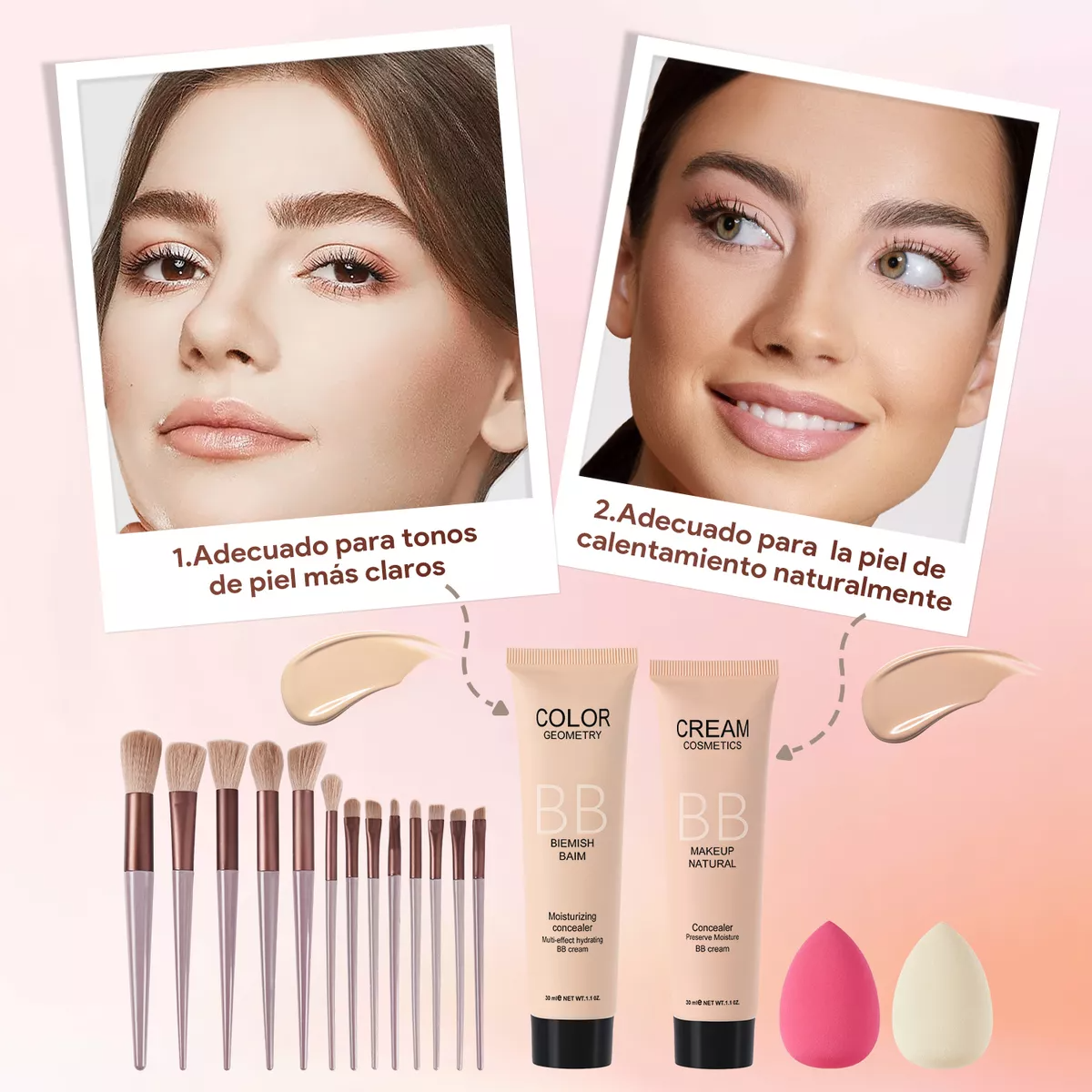134 Kit De Maquillaje Profesional Completo Para Principiante