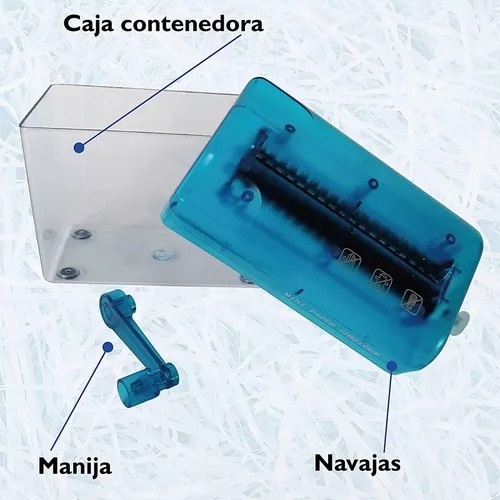 Trituradora De Papel Manual Portátil Para Casa Y Oficina