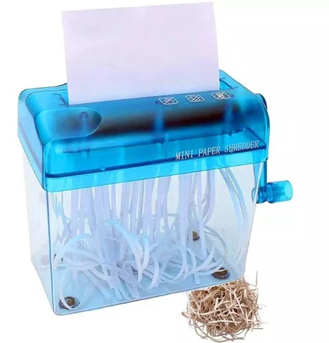 Trituradora De Papel Manual Portátil Para Casa Y Oficina