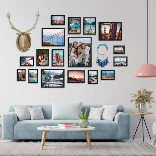 Juego De 5 Marcos De Fotos Decorativos De Gran Tamaño(11*14) Color Negro Marco De Fotos Grande