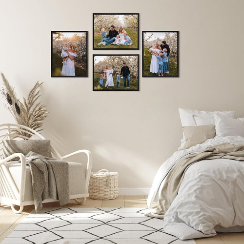 Juego De 5 Marcos De Fotos Decorativos De Gran Tamaño(11*14) Color Negro Marco De Fotos Grande