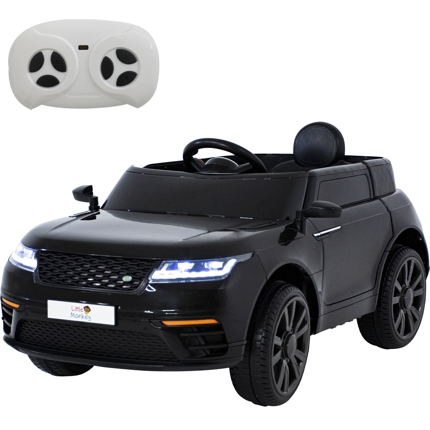 Carro Montable Camioneta Electrica 12v Mp3 Control Remoto Negro Little Monkey