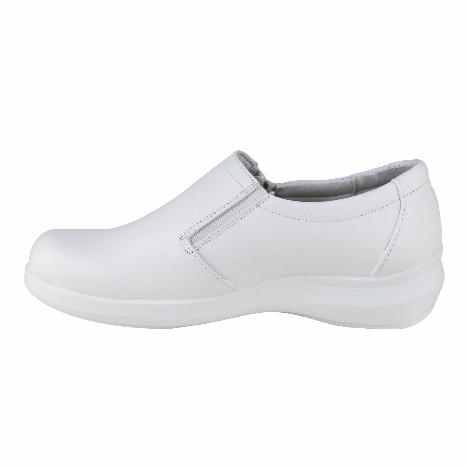 Zapato Mocasín Clínico Para Mujer De Servicio Barcassi 5308 Blanco Acolchado Salud