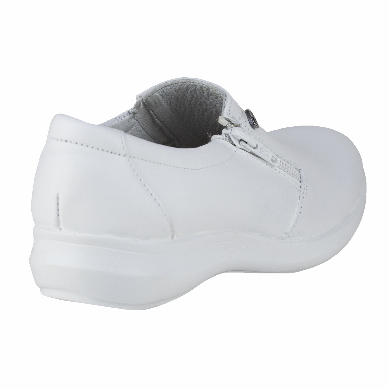 Zapato Mocasín Clínico Para Mujer De Servicio Barcassi 5308 Blanco Acolchado Salud