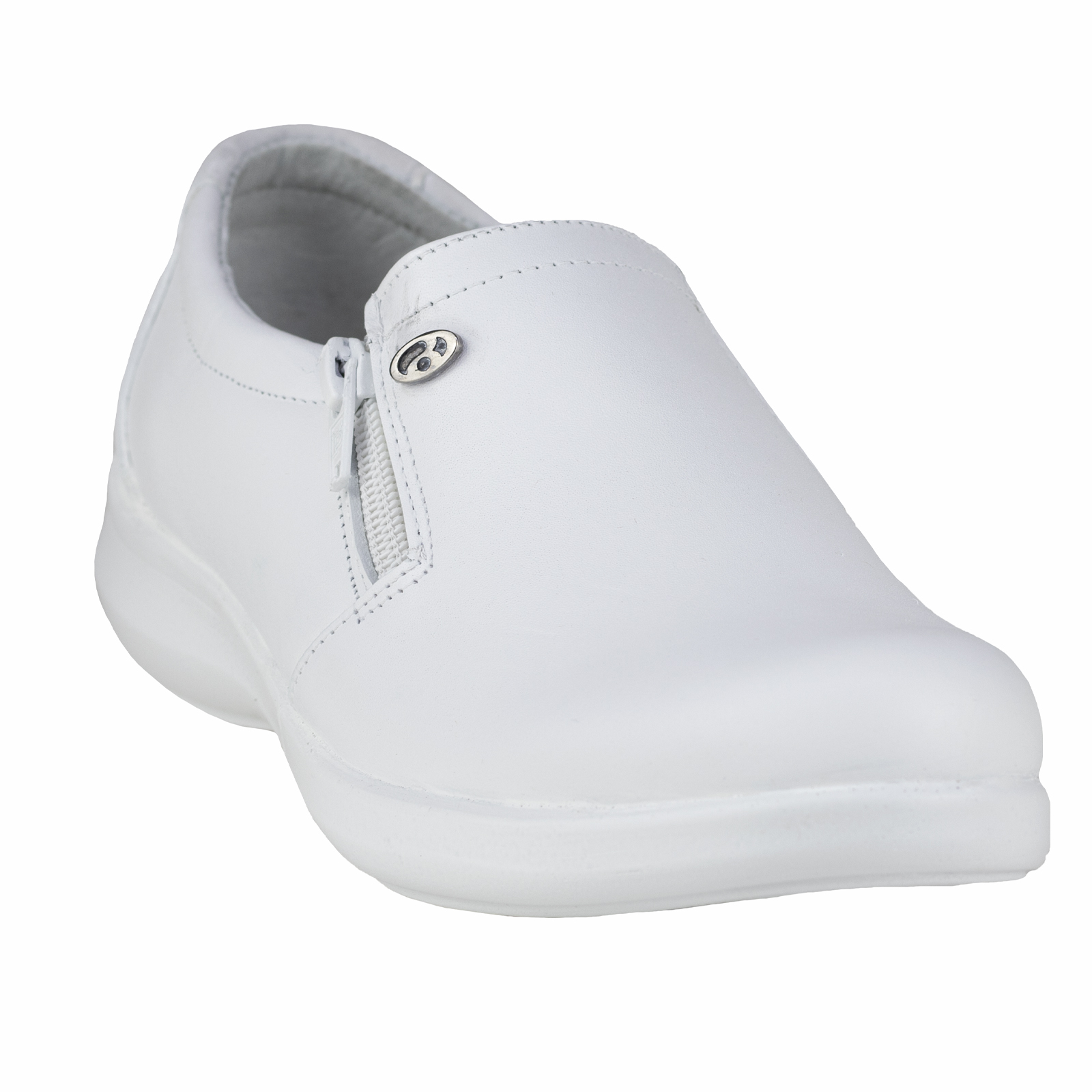 Zapato Mocasín Clínico Para Mujer De Servicio Barcassi 5308 Blanco Acolchado Salud