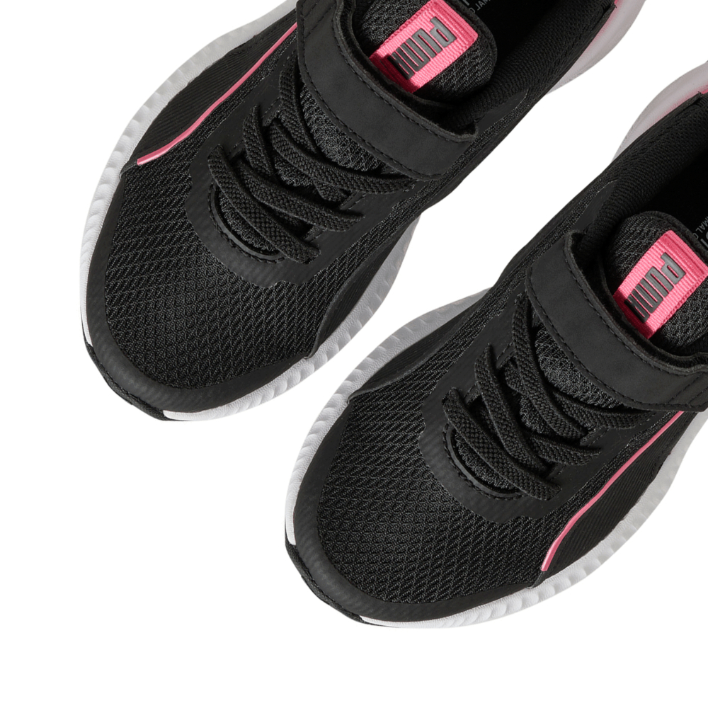 Tenis Puma Flyer 3 AC+PS Negro-Rosa de Niña 401527 03