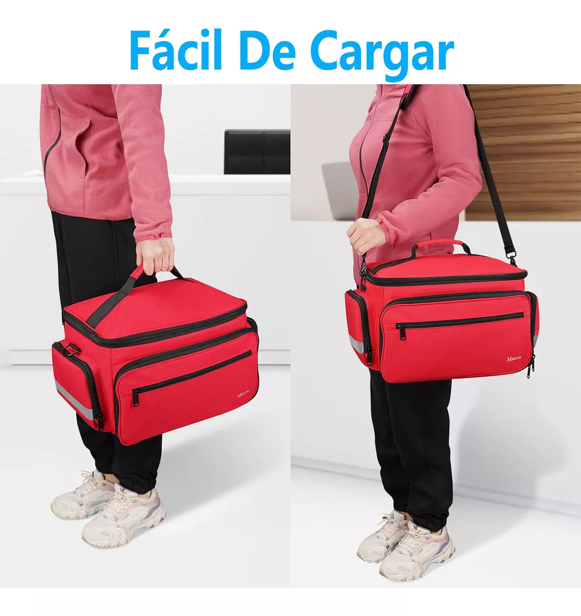 Botiquin De Primeros Auxilios Multi-Compartimentos Mancro Botiquin Impermeable Botiquin Portatil Con Bandolera Desmontable Color Rojo 1232