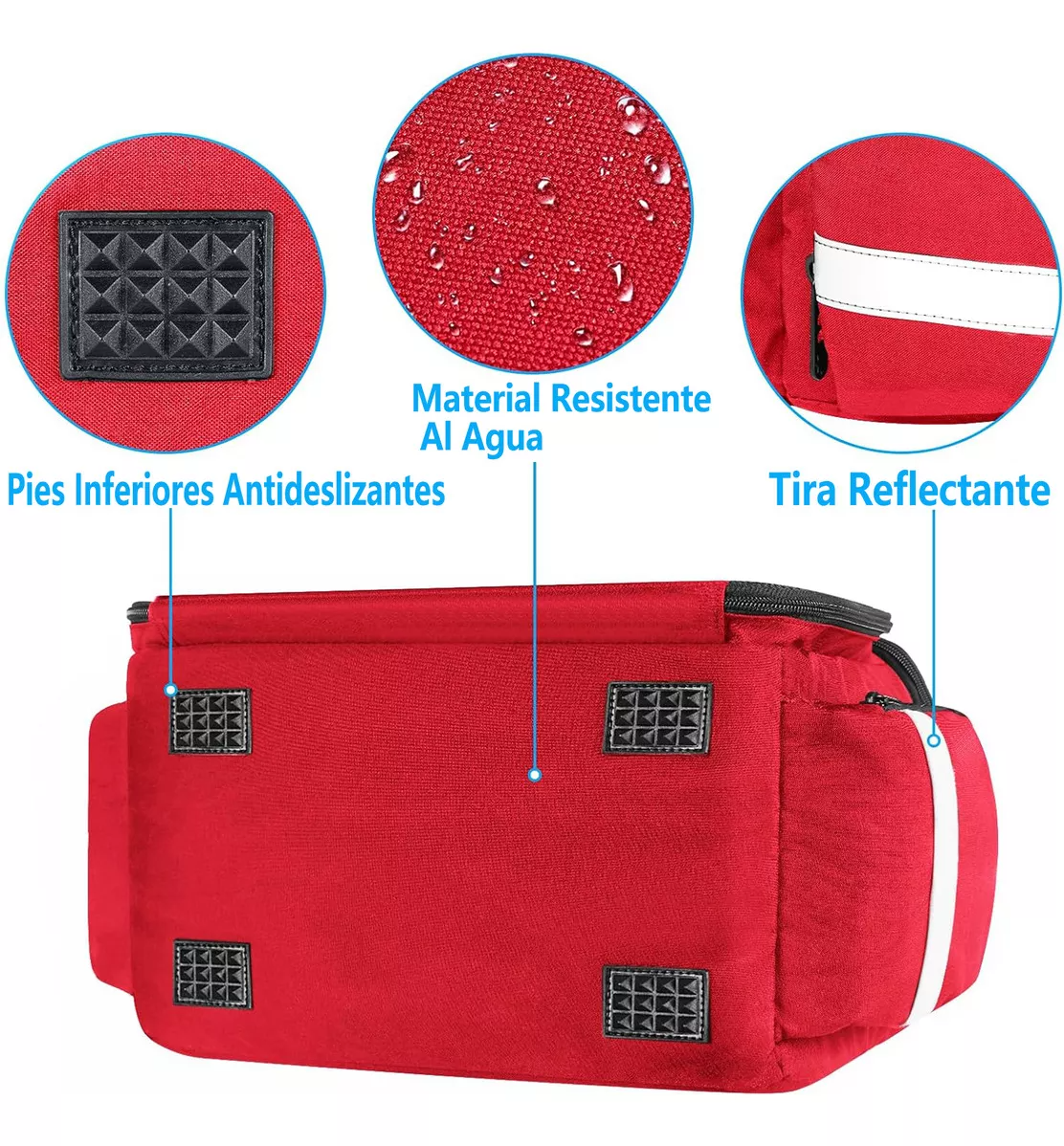 Botiquin De Primeros Auxilios Multi-Compartimentos Mancro Botiquin Impermeable Botiquin Portatil Con Bandolera Desmontable Color Rojo 1232