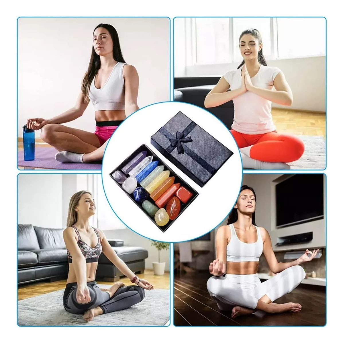 7 chakras cuarzos naturales reiki energía de cuarzo natural