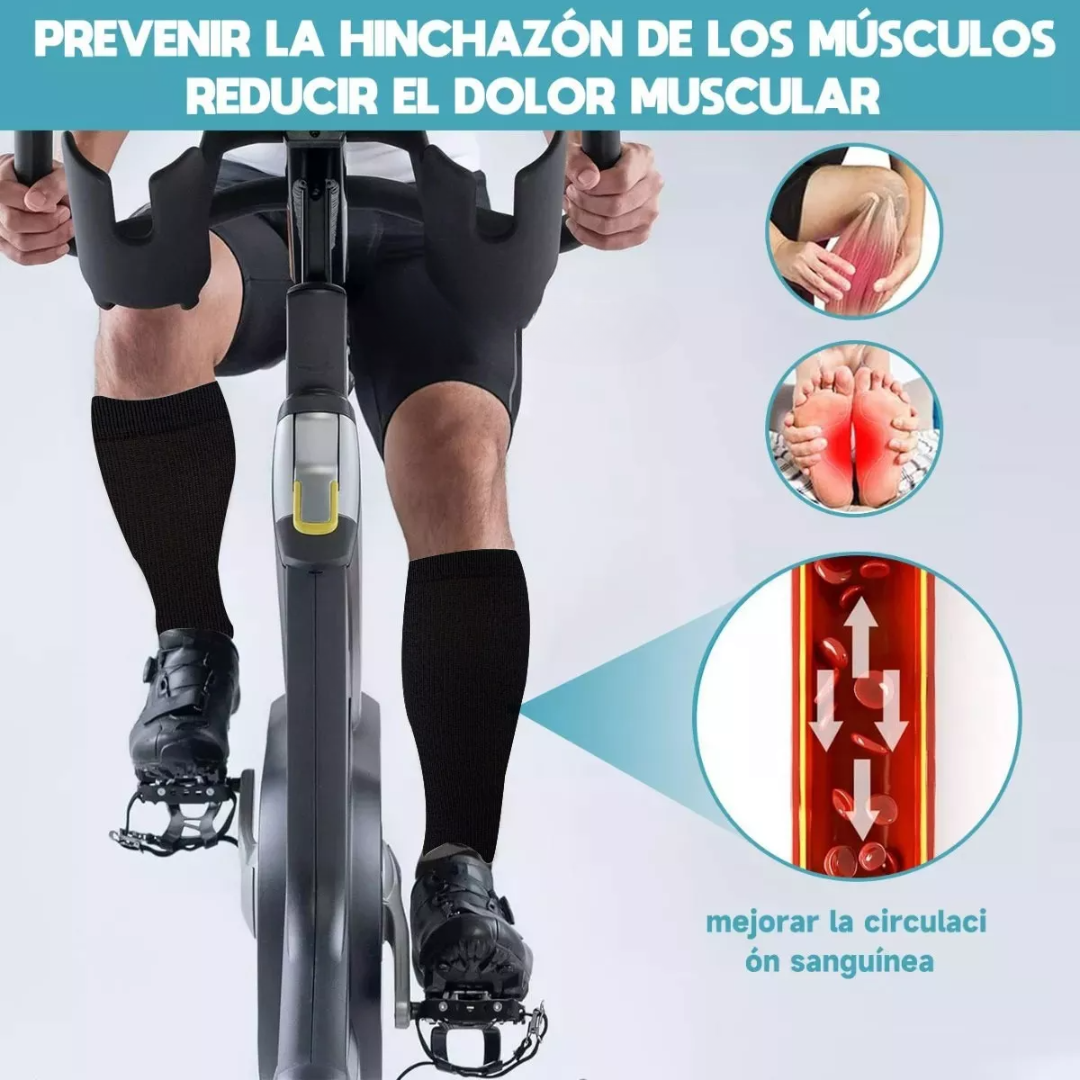 10 Pares de Medias de Compresión - Alivio para Varices y Mejora la Circulación Talla L/XL