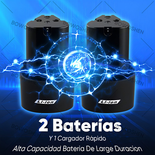 Llave De Impacto Inalámbrico Pistola De Impacto 3/8 2batería Matraca Eléctrica 110V/220V BOWOSHEN