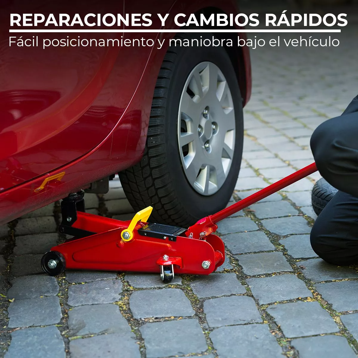 Gato Hidráulico Tipo Patín - Capacidad de 2 Toneladas para Todo Tipo de Vehículos