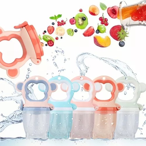 Chupón Fruta Y Papilla Alimentador Para Bebé Mordedera 5pcs
