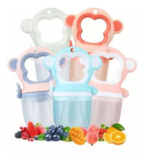 Chupón Fruta Y Papilla Alimentador Para Bebé Mordedera 5pcs