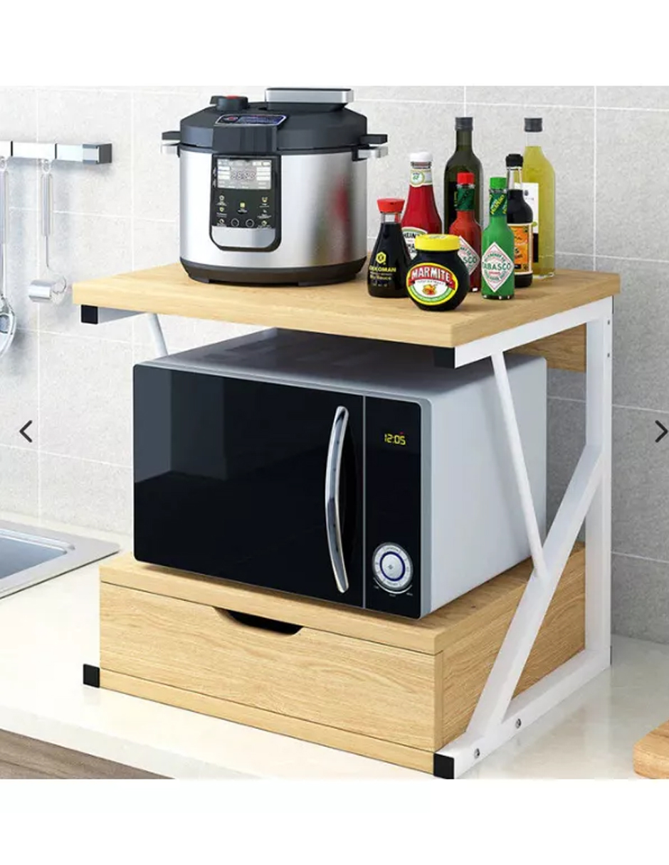 Mueble Microondas Organizador Cajón Estante Repisas Cocina