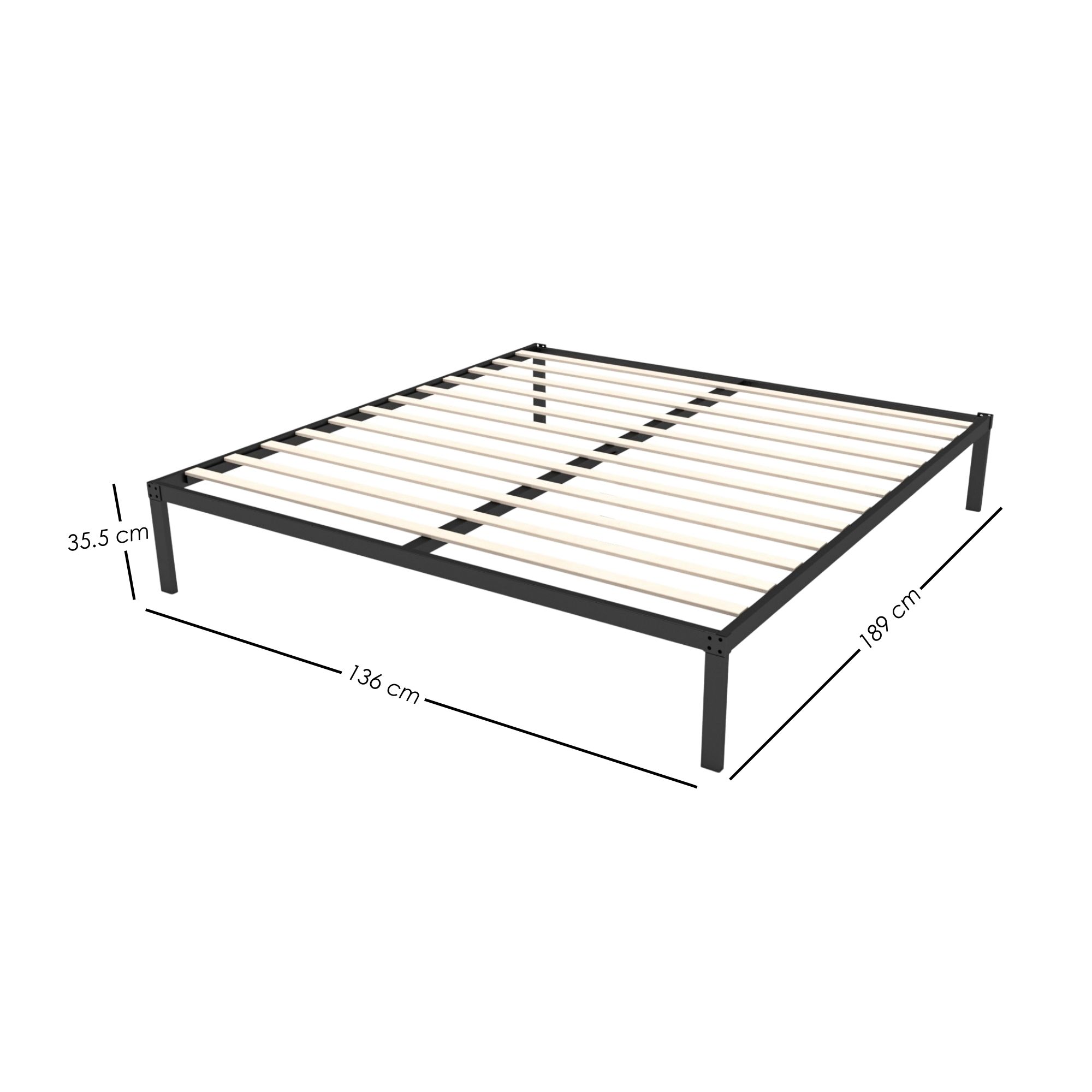 Ilios Innova | Base Cama Matrimonial: Estructura de Acero, Diseño Minimalista