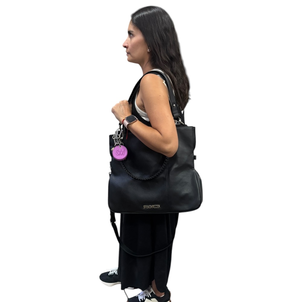 Bolsa Shopper Steve Madden de piel color negra