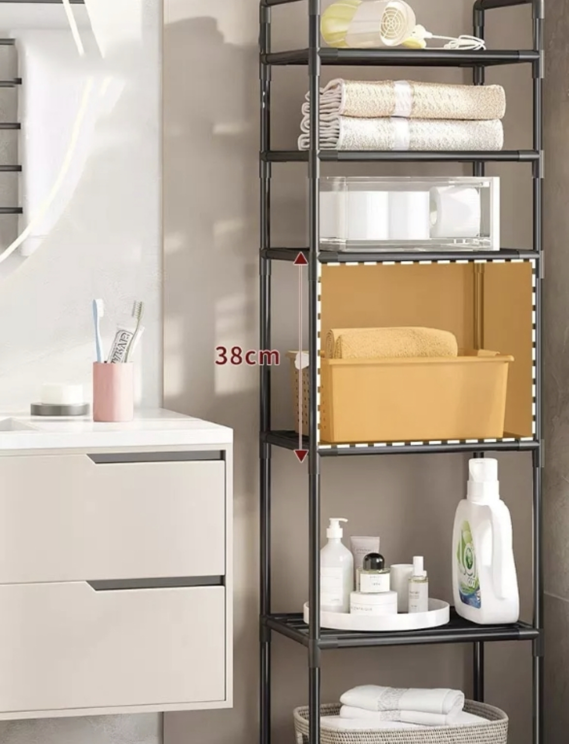 Estante de Almacenamiento de 6 Niveles，Estantes para Cocina con Ruedas，Estantería de Metal para Almacenamiento