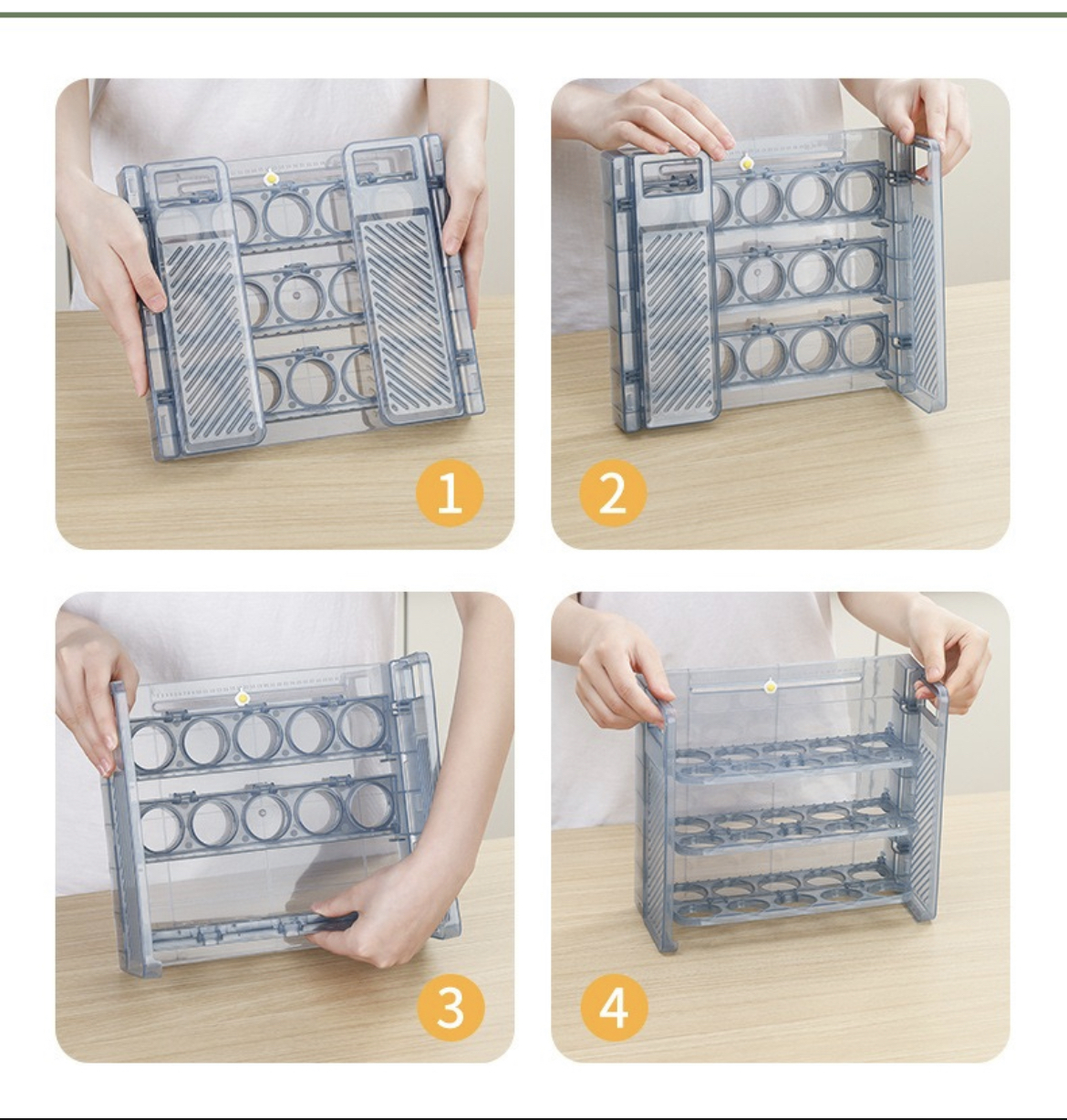 Organizador De Huevos De 3 Niveles Para 60 Huevos,2pz