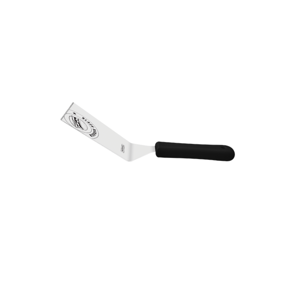 Espátula para Hamburguesas Tramontina de Acero Inoxidable Mango Negro 6 Pulgadas Aptas Lavavajillas