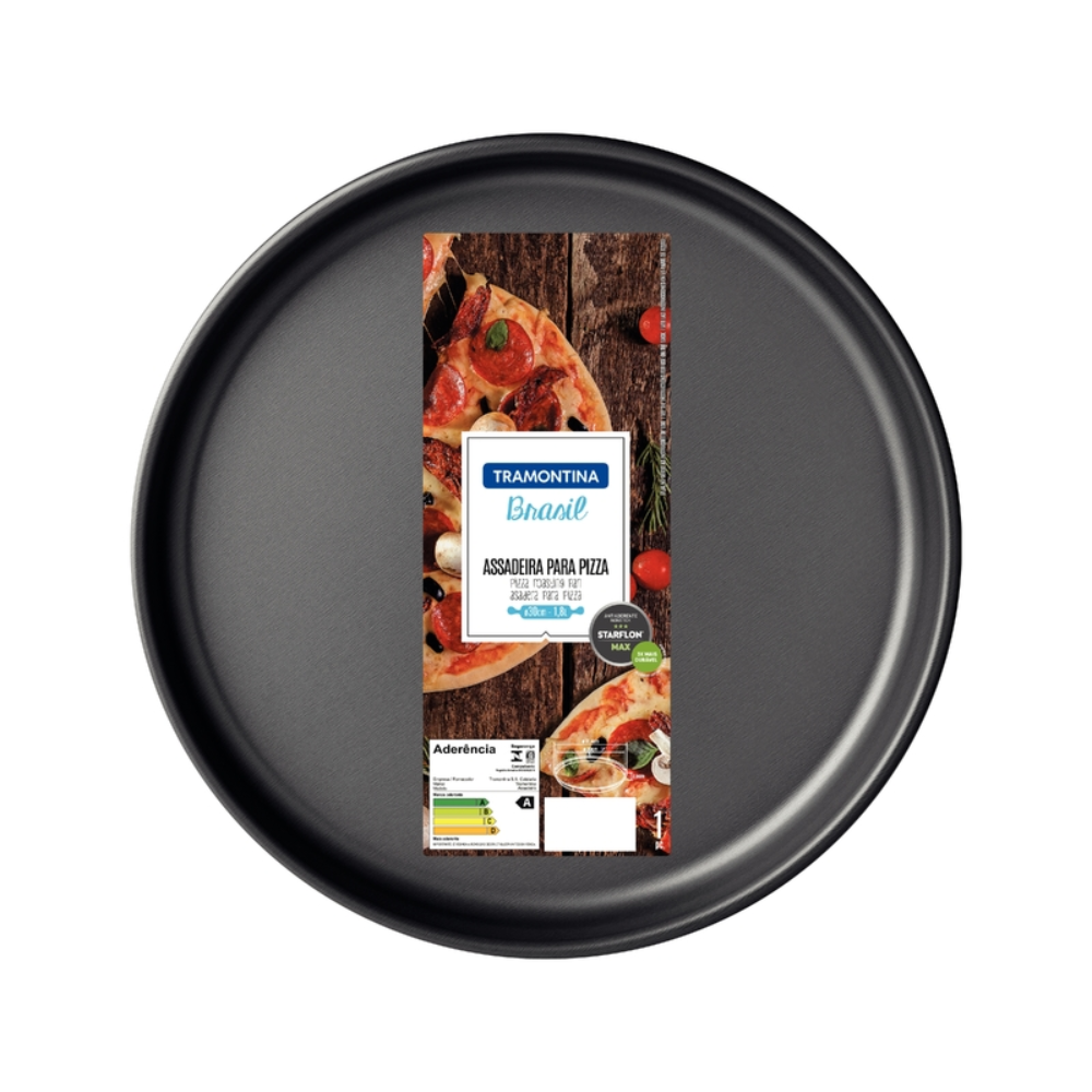 Bandeja para Pizza Tramontina Starflon Max Aluminio Antiadherente 30 cm / 1.8 L
